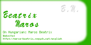 beatrix maros business card